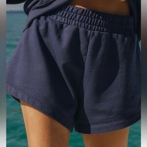 Daily Drills Blue Athletic Shorts with Elastic Waistband